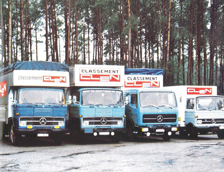 1970 - Des camions de la société CLEN